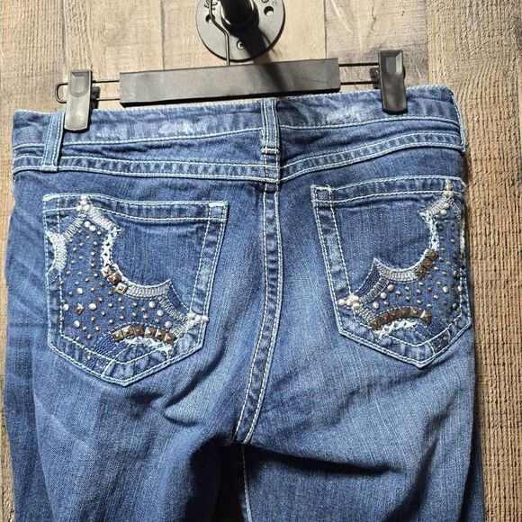 Rock 47 Wrangler Bootcut Embellished Mid Rise Jeans - Picture 3 of 5